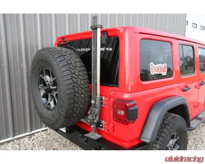 Rock Hard 4x4 Freedom Series Body Mount Tire Carrier with Billet Aluminum Braces for Jeep Wrangler JL 2018+ - RH-90350